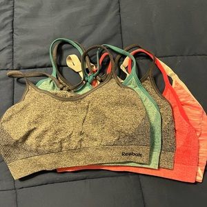 Lot of 5 Reebok sports bras.